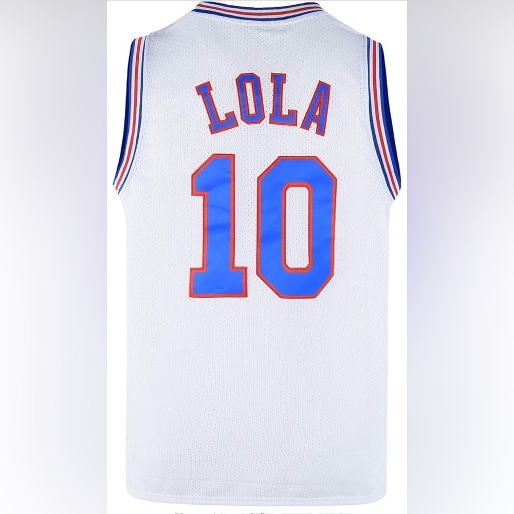 NEW- Unisex Adult Lola 10 Tune Squad Basketball Jersey - Space Jam Movie